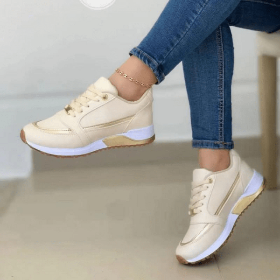 Baskets mode à lacets pour femme