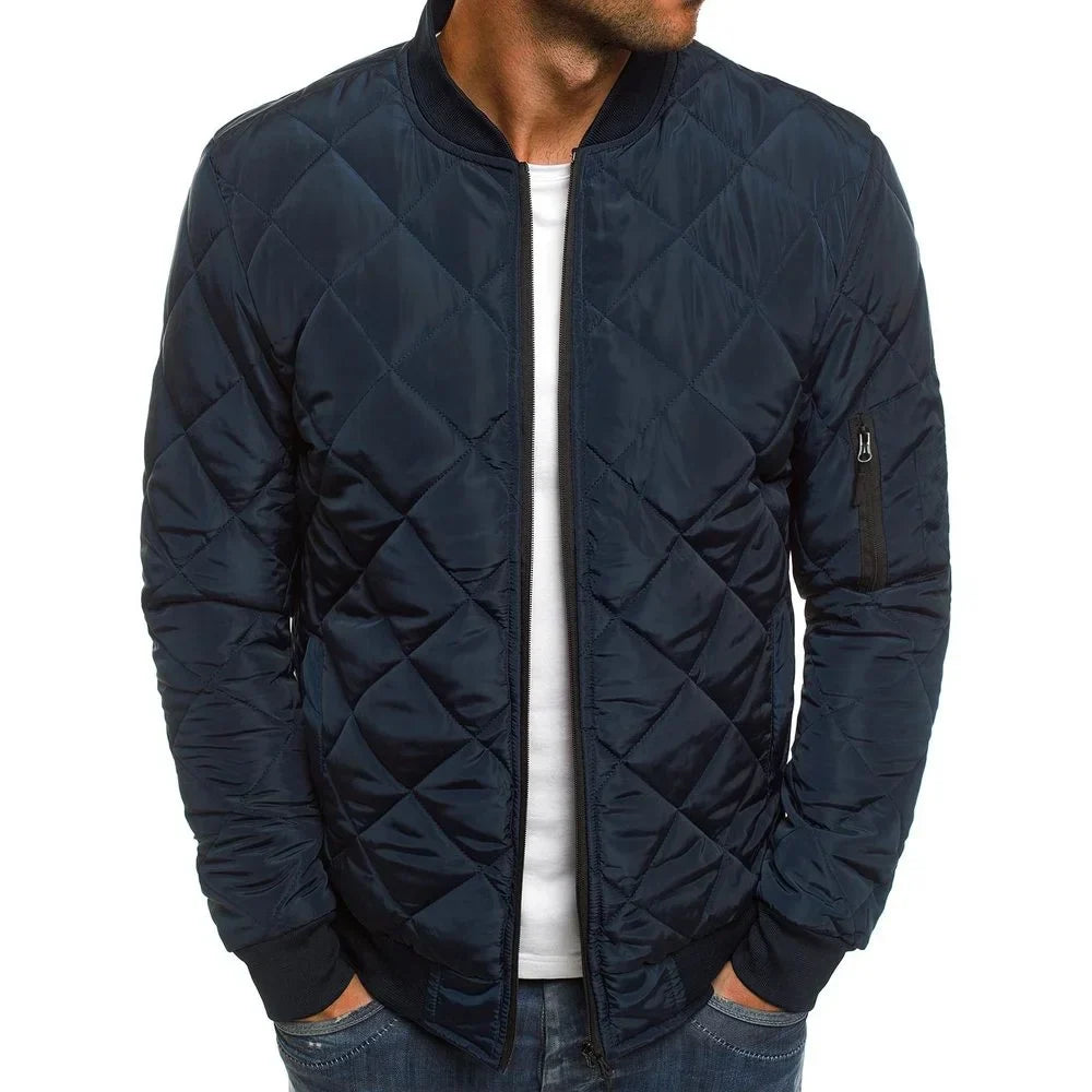Blouson en coton à motif à losanges