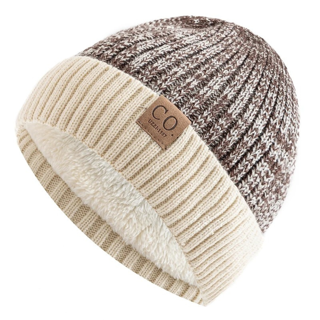 Bonnet en maille avec doublure en polaire