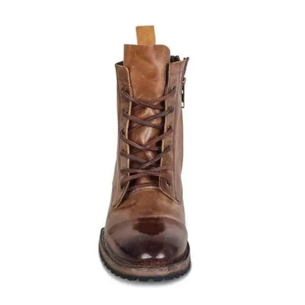 Bottes à lacets pour homme, style vintage robuste