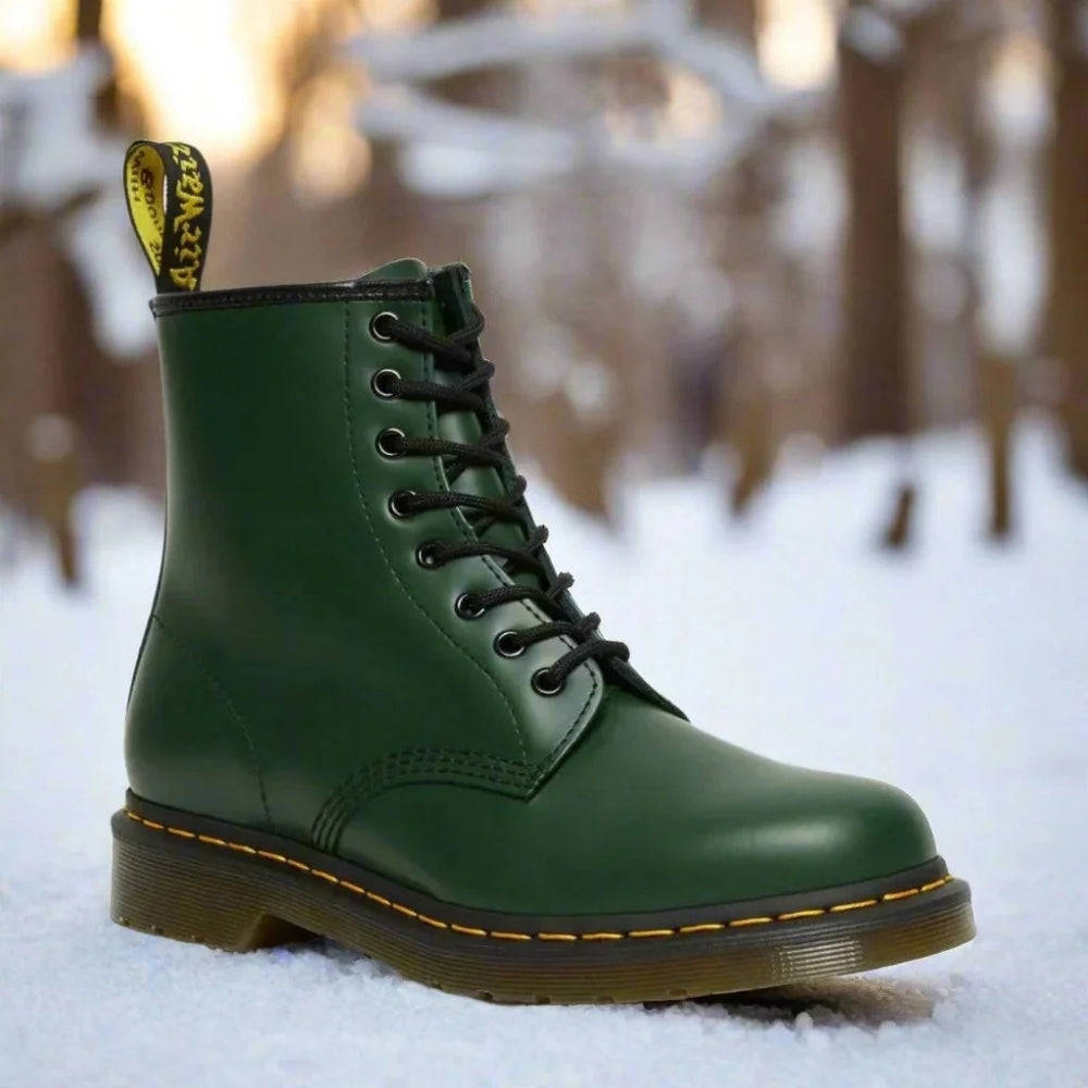 Bottines à lacets à semelle crantée