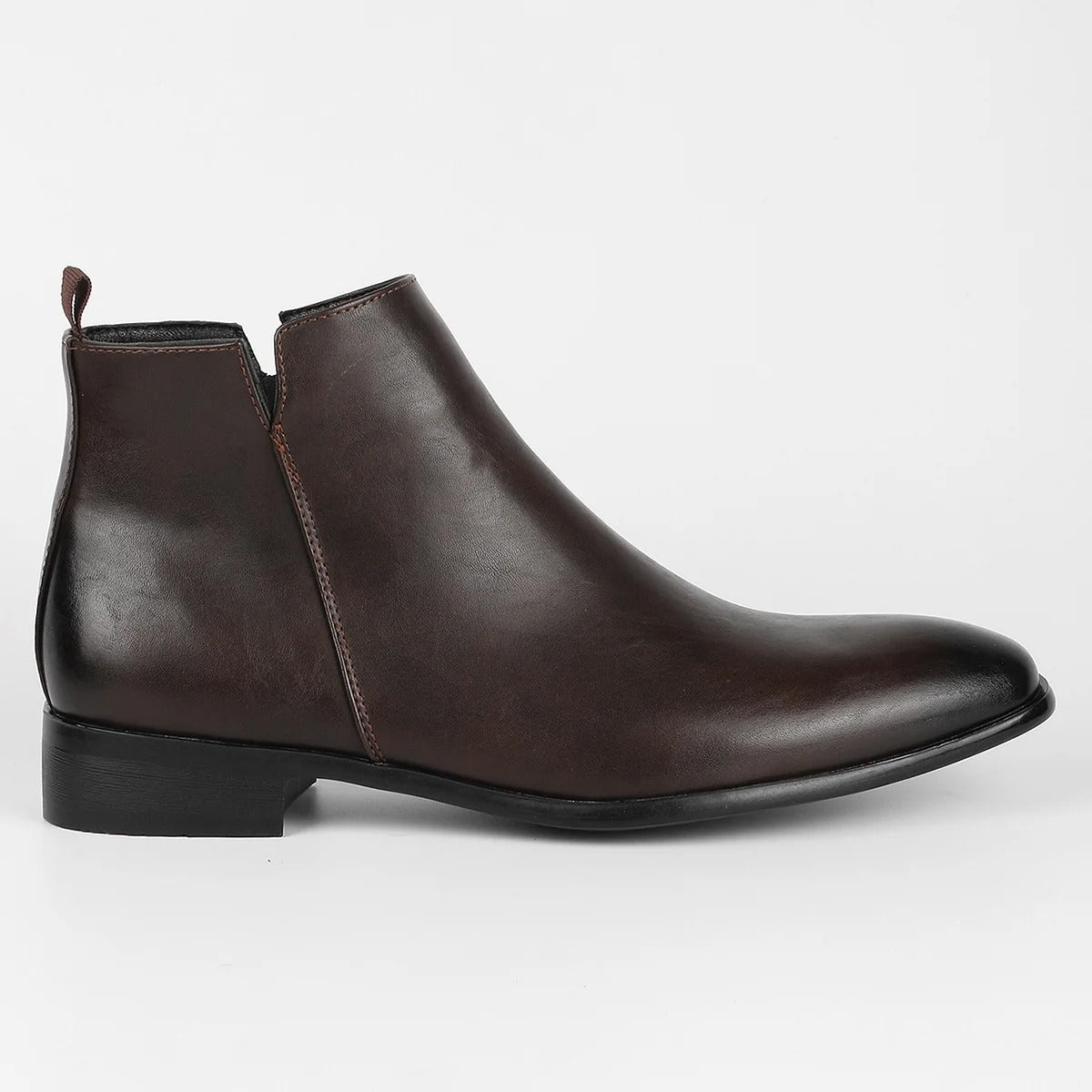 Bottines homme rétro classiques à zip latéral