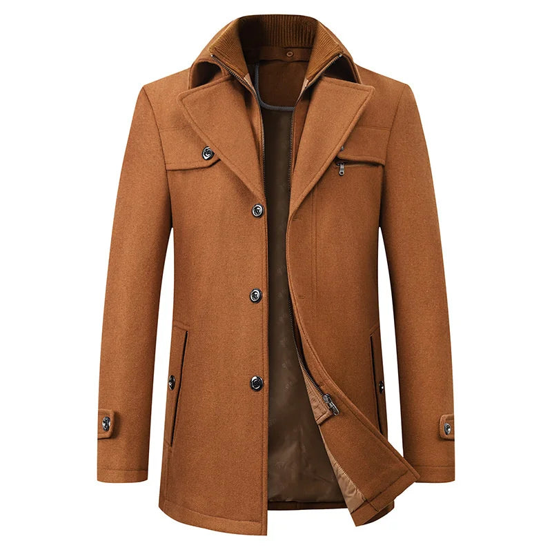 Caban mi-long pour homme