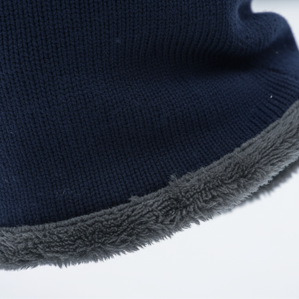 Cagoule tricotée doublée