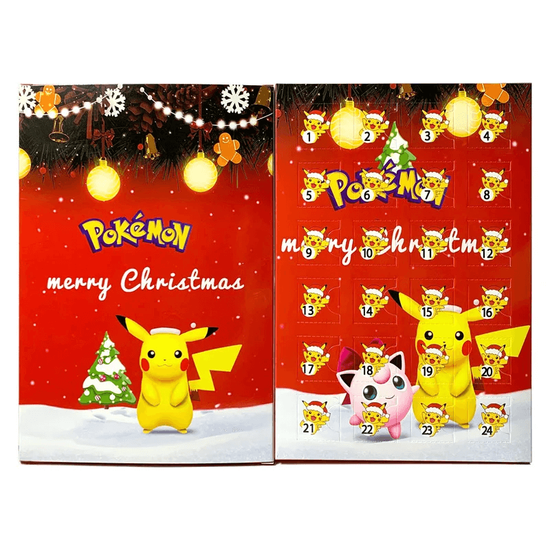 Calendrier de l’avent de Noël Pokémon - coffret mystère, 24 figurines