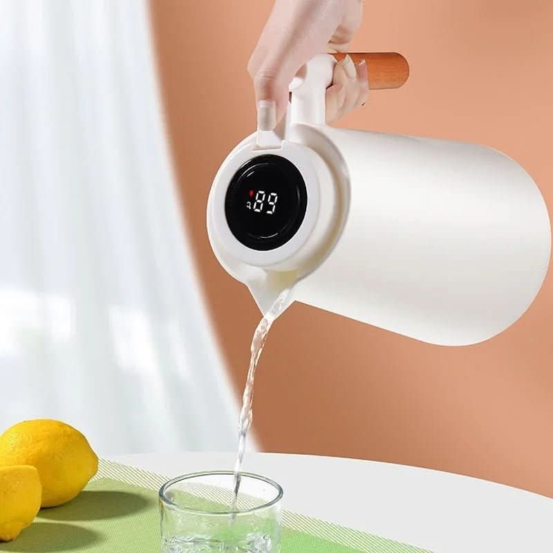Carafe isotherme en acier inoxydable avec thermomètre – élégante et fonctionnelle 1 L