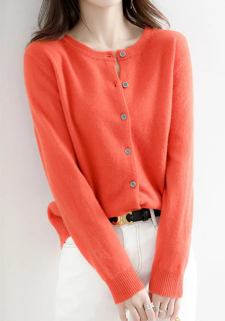 Cardigan en cachemire en maille douce pour le printemps et l’automne