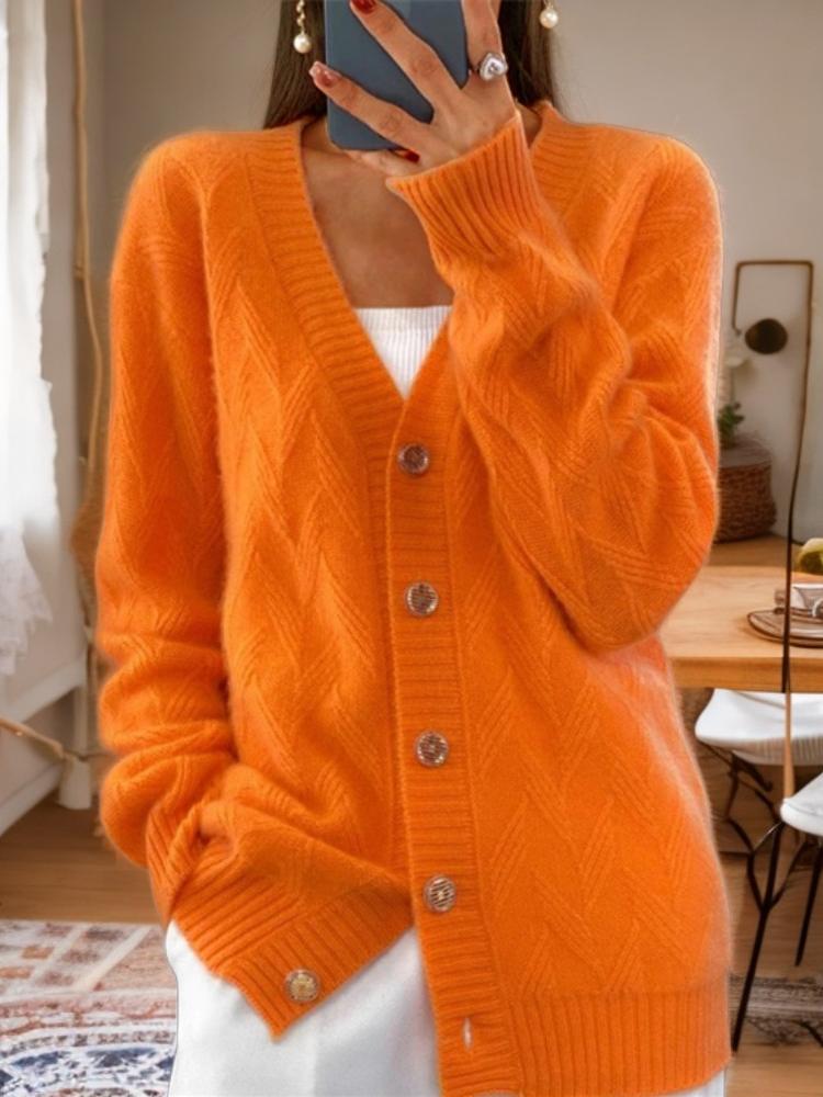 Cardigan en maille à boutons sur le devant pour femme
