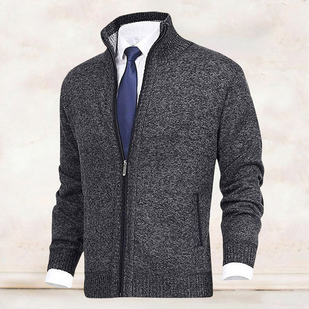 Cardigan homme à fermeture zippée intégrale