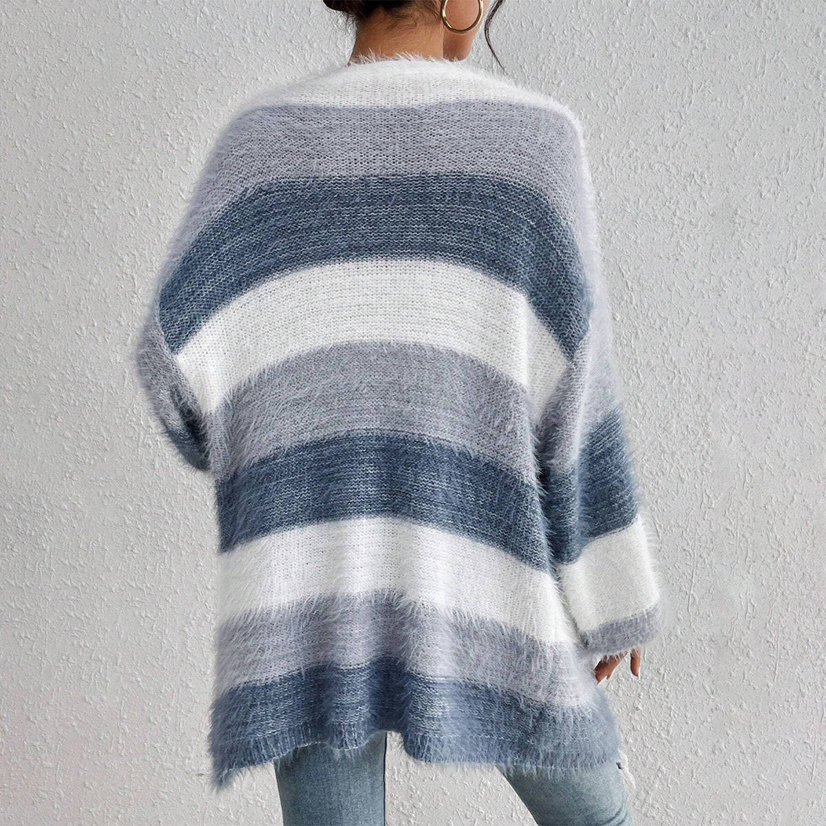 Cardigan oversize ouvert pour femme