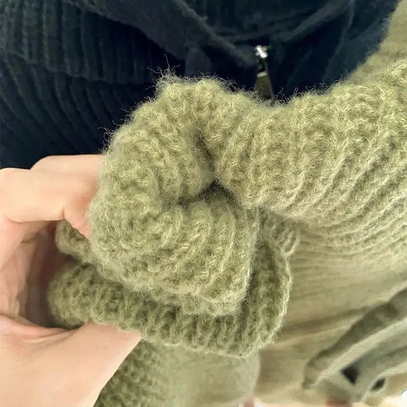 Cardigan zippé en maille pour femme