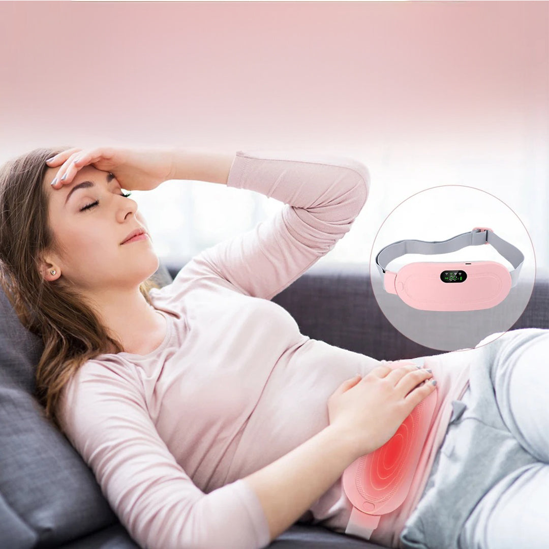 Ceinture chauffante électrique portable avec massage pour le ventre et le dos