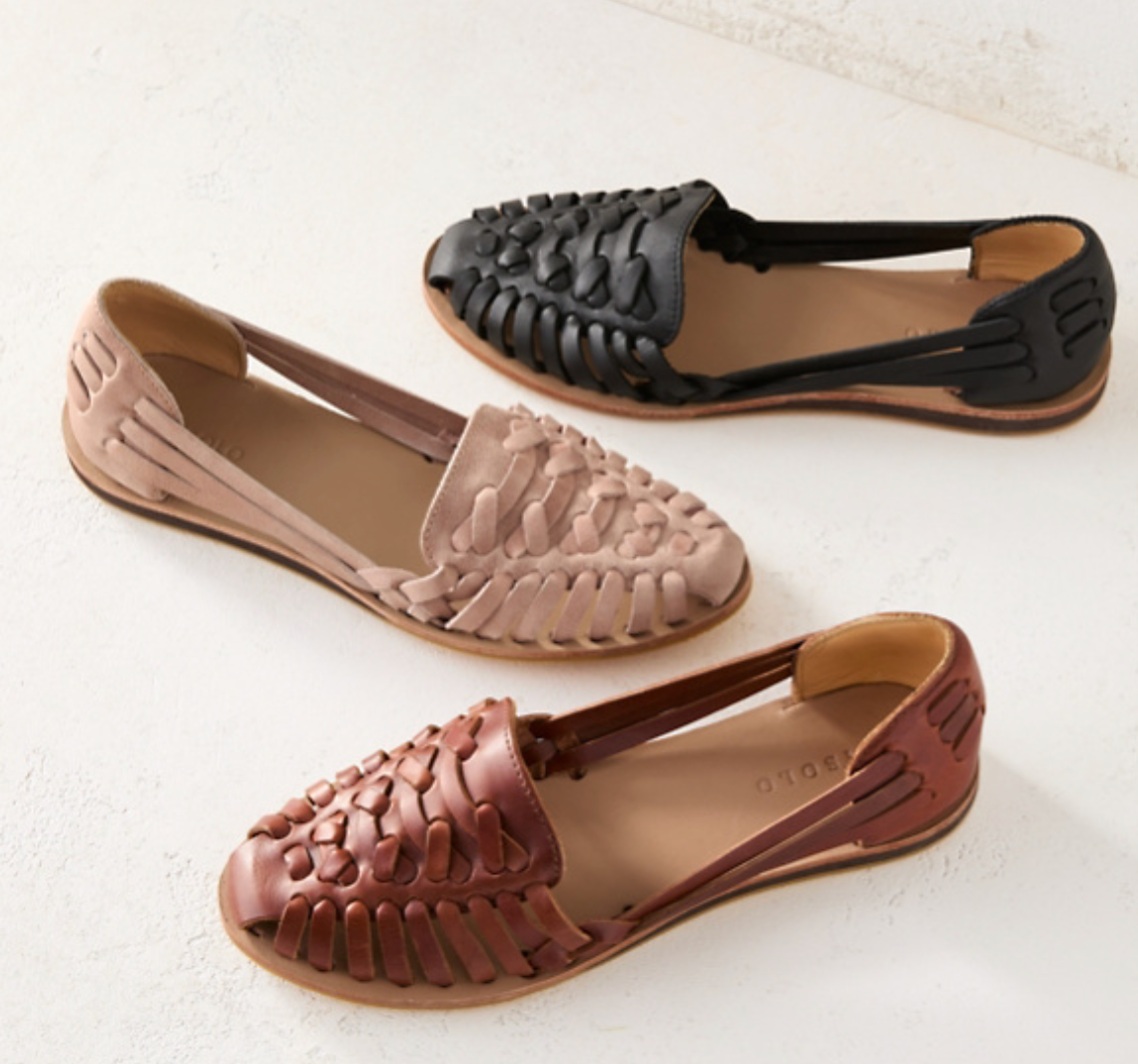 Chaussures femme – mocassins tressés