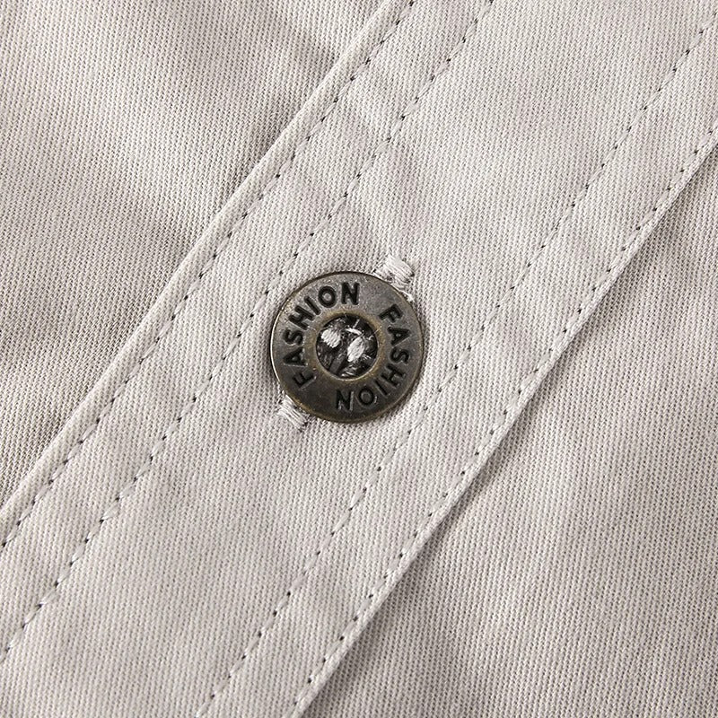 Chemise boutonnée à manches longues pour homme