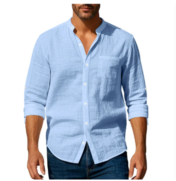 Chemise décontractée à manches longues pour homme