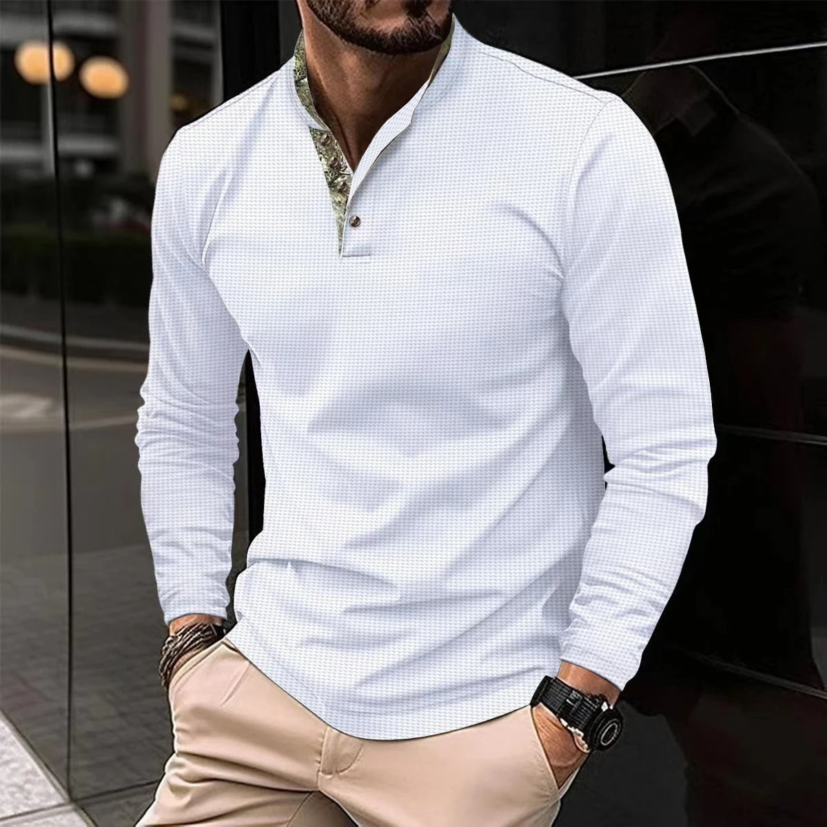 Chemise décontractée coupe slim pour homme