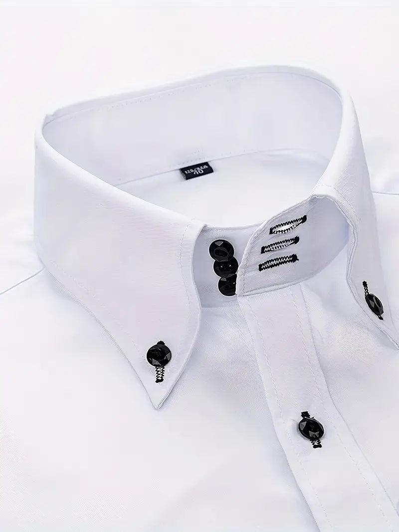 Chemise homme à col boutonné coupe slim