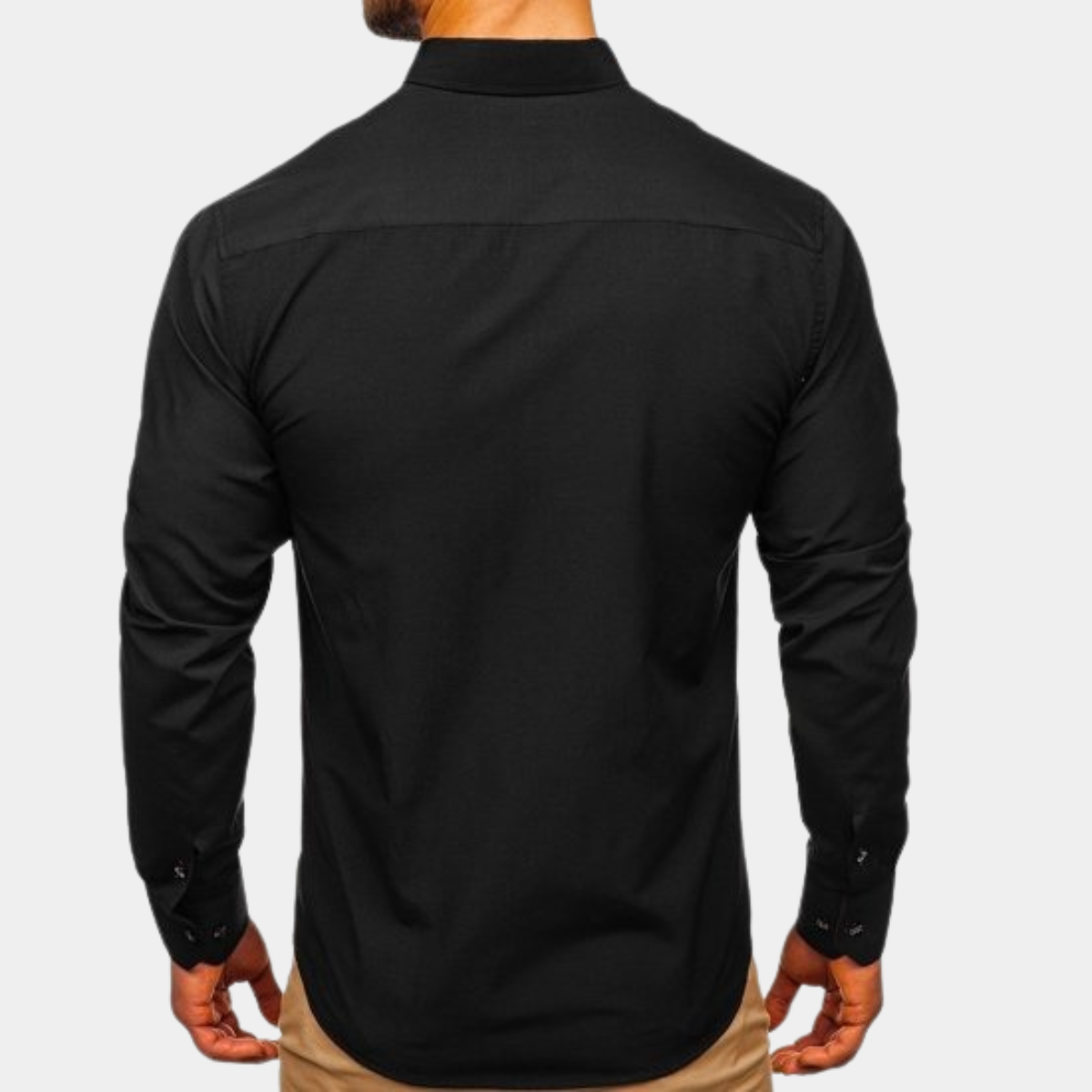 Chemise homme à col contrasté