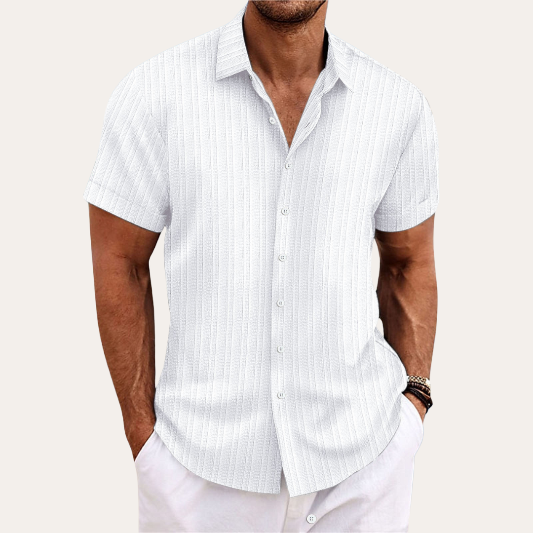 Chemise homme à manches courtes à fermeture boutonnée
