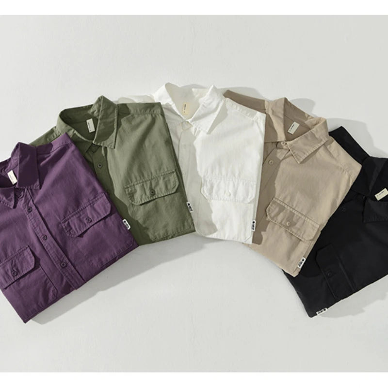 Chemise homme à manches longues boutonnée