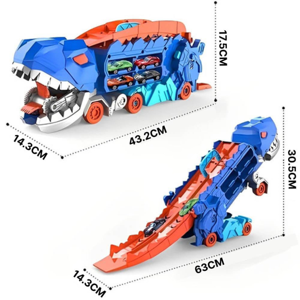 Coffret camion dinosaure avec circuit de course
