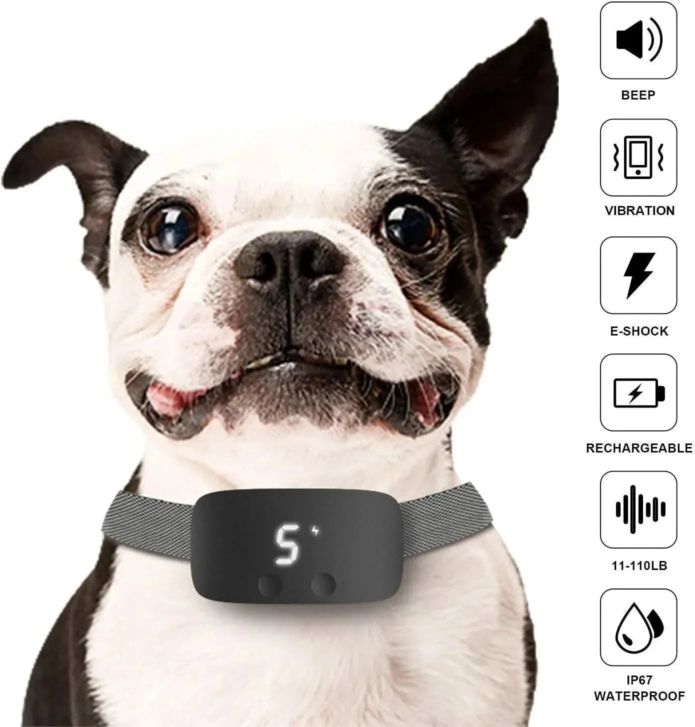 Collier anti-aboiement | rechargeable et étanche