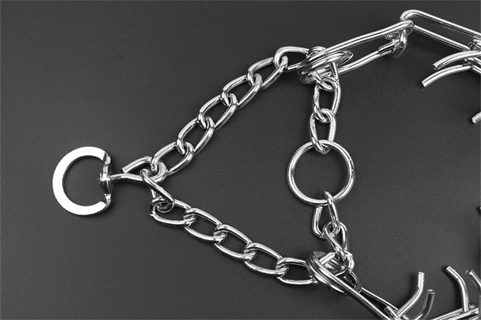 Collier de dressage pour chien réglable avec pointes gainées de caoutchouc