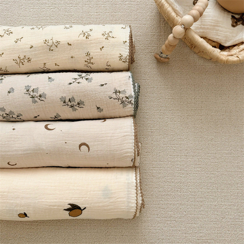 Couverture en coton à motif floral pour femmes