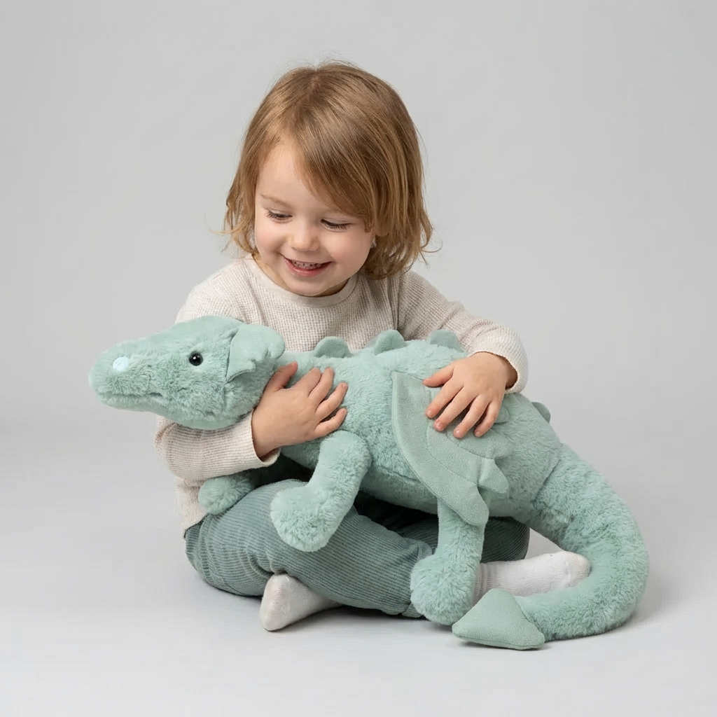 Dragon en peluche avec ailes pour enfants