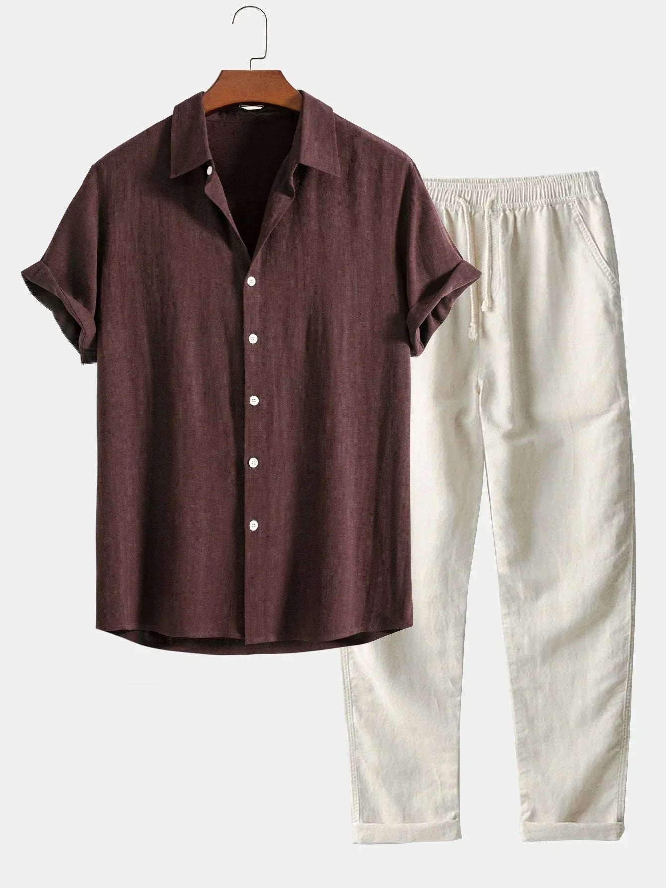 Ensemble d'été pour homme: pantalon et chemise confortables