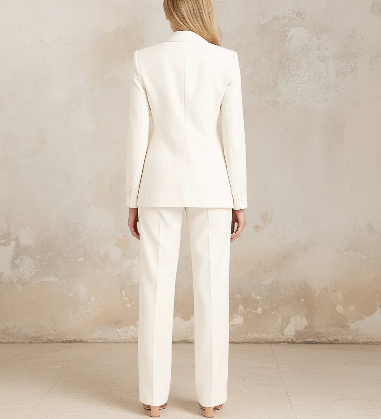 Ensemble tailleur chic pour femme à blazer long cintré