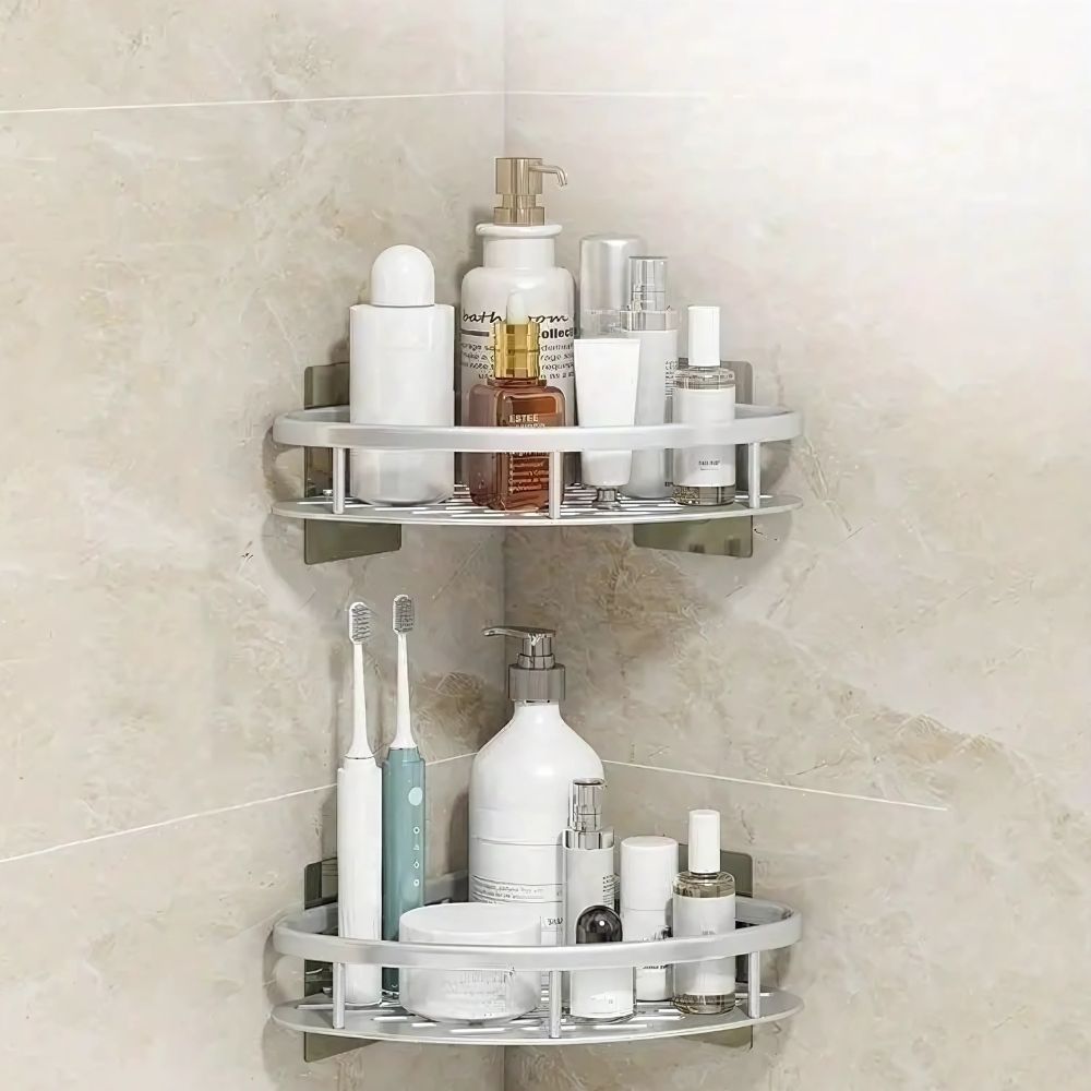 Étagère d’angle de douche à fixation adhésive