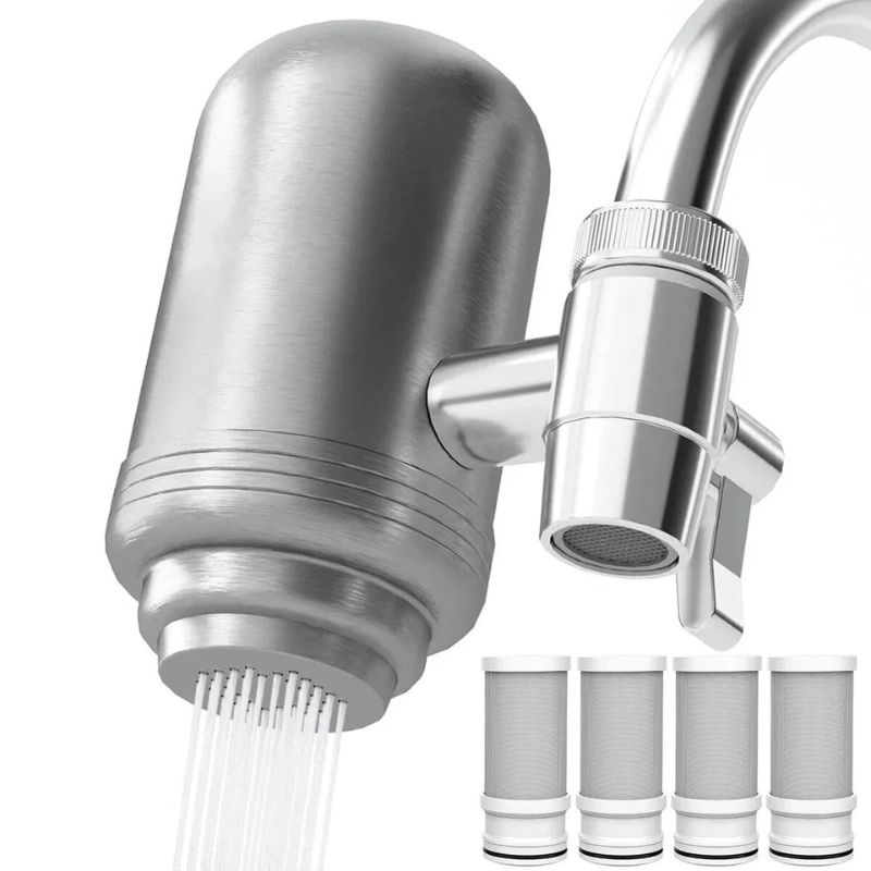 Filtre à eau en acier inoxydable NSF, filtration en 5 étapes pour une eau potable propre