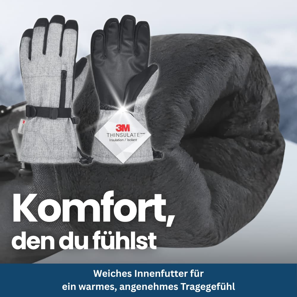 Gants d’hiver chauds et imperméables pour l’extérieur