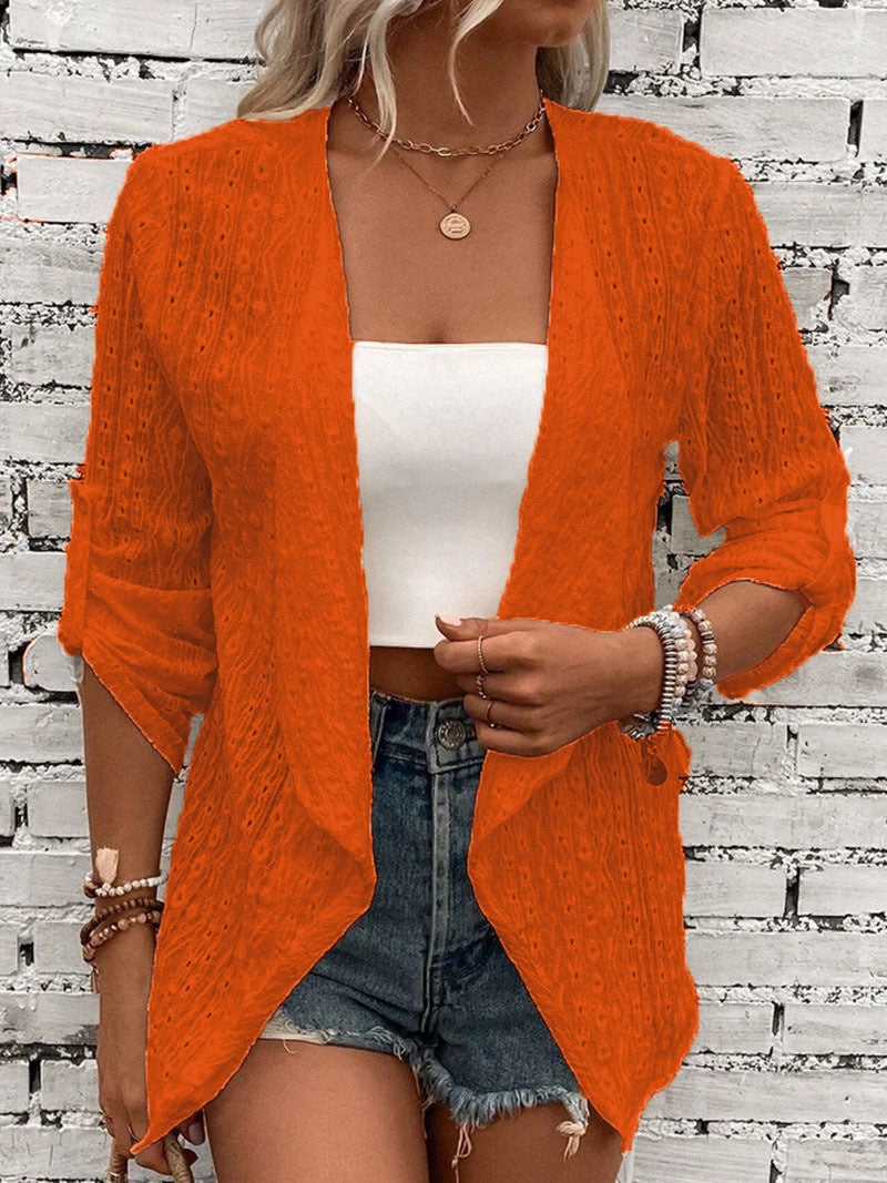 Gilet ouvert à manches longues pour femme