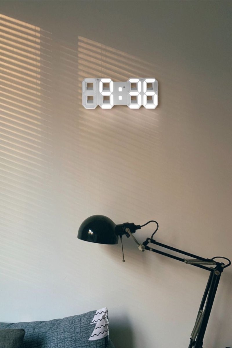 Horloge murale numérique LED 3D - moderne, affichage à luminosité réglable