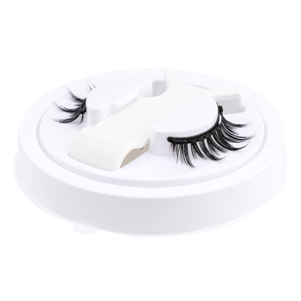 Kit de faux cils magnétiques réutilisables sans colle, avec pince, noir