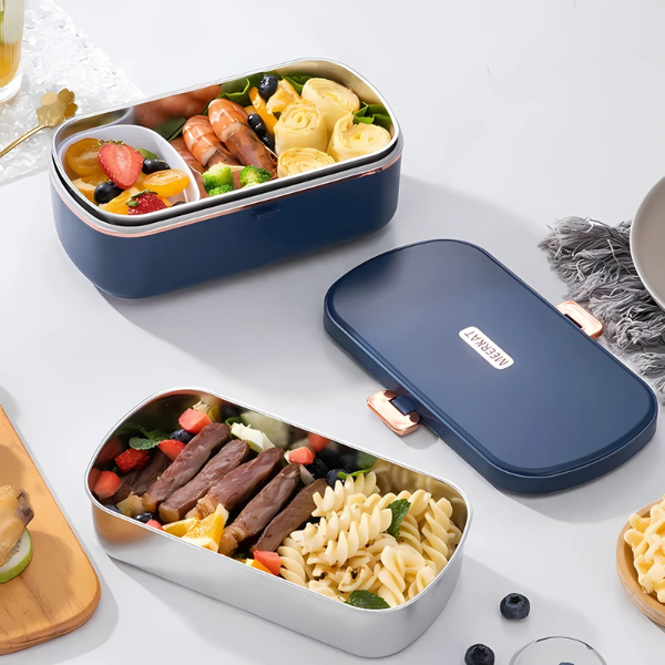 Lunch box chauffante bleue