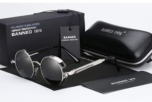 Lunettes de soleil polarisées rondes rétro steampunk - Argo