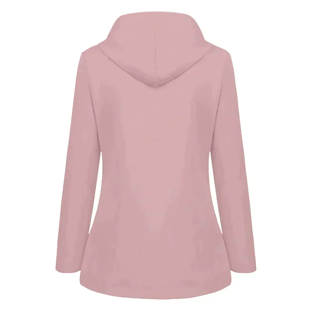 Manteau de pluie à capuche coupe trapèze pour femme