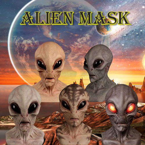 Masque d’extraterrestre réaliste pour Halloween