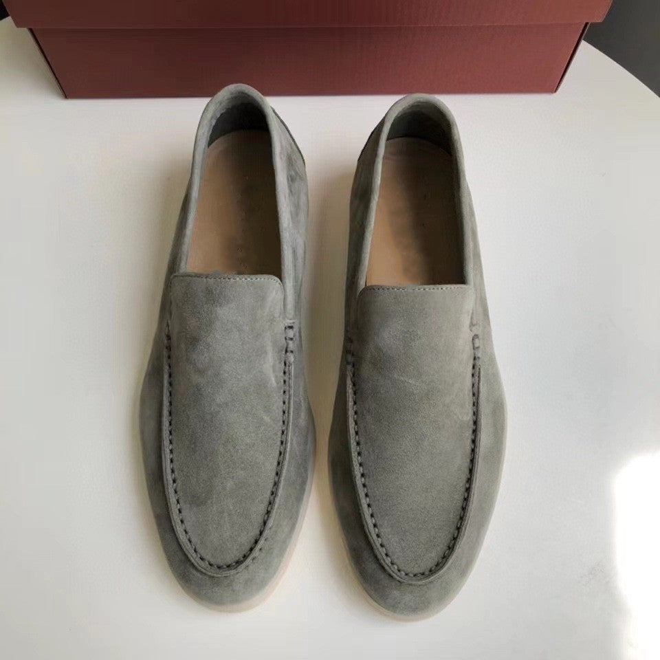 Mocassins classiques en daim pour homme - édition automne