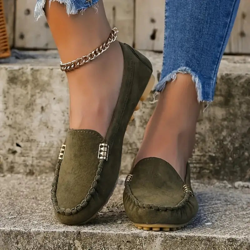 Mocassins femme décontractés à enfiler - respirants et élégants
