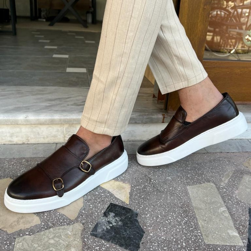 Mocassins homme à boucles à enfiler