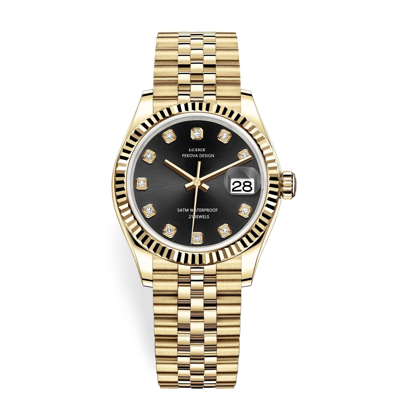 Montre-bracelet en acier inoxydable, design classique