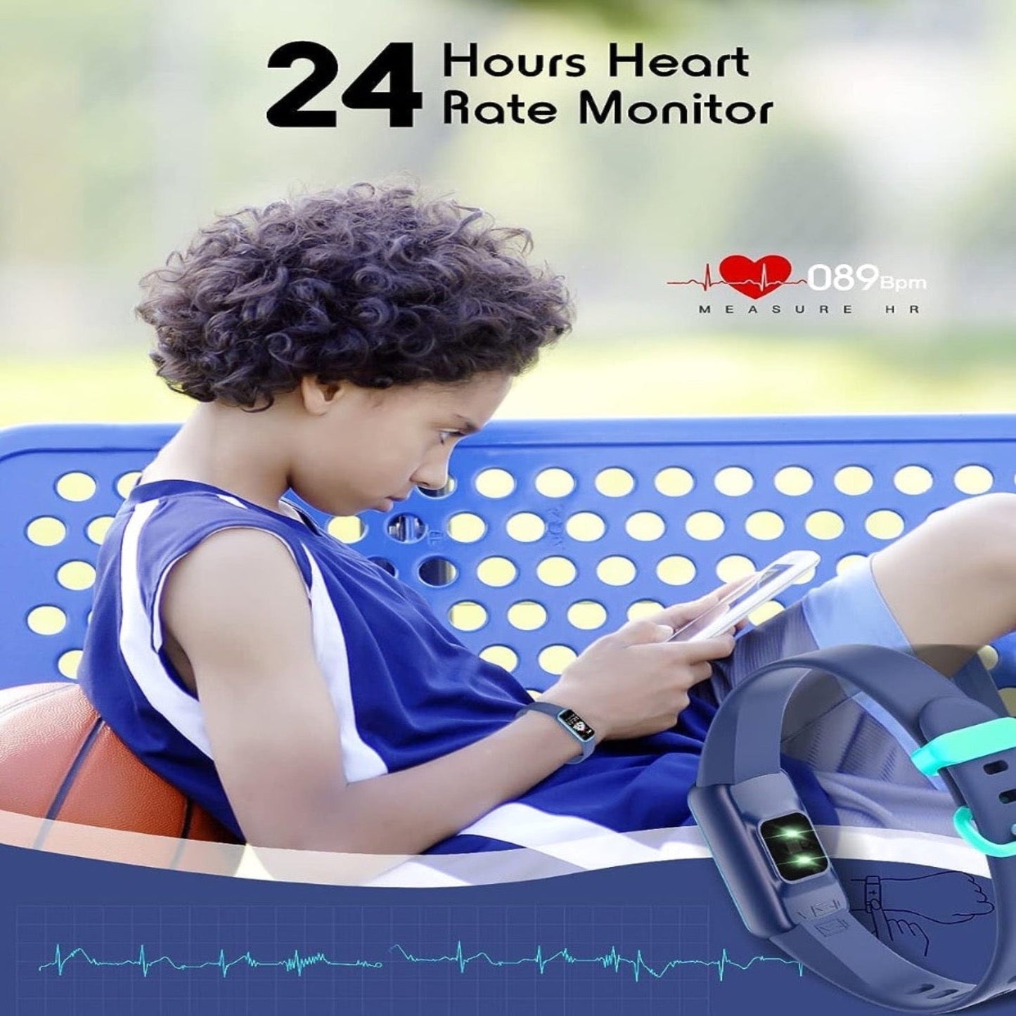 Montre d’activité pour enfants – montre connectée fitness avec GPS et cardiofréquencemètre