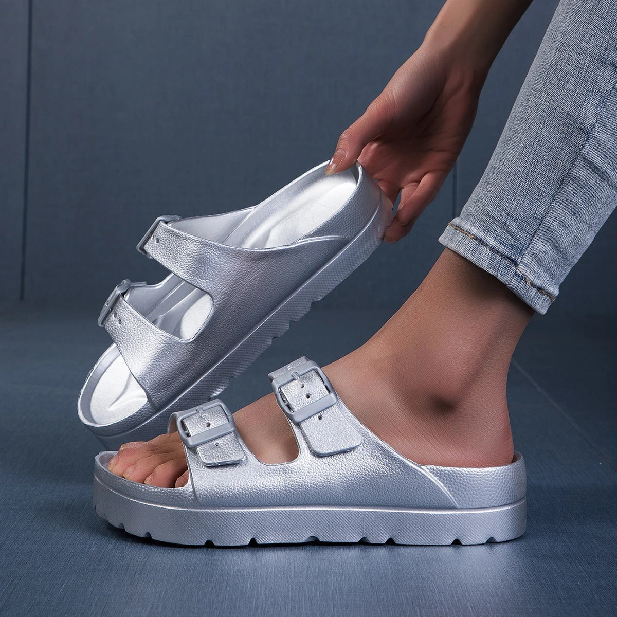 Mules à semelle épaisse à amorti (femme)