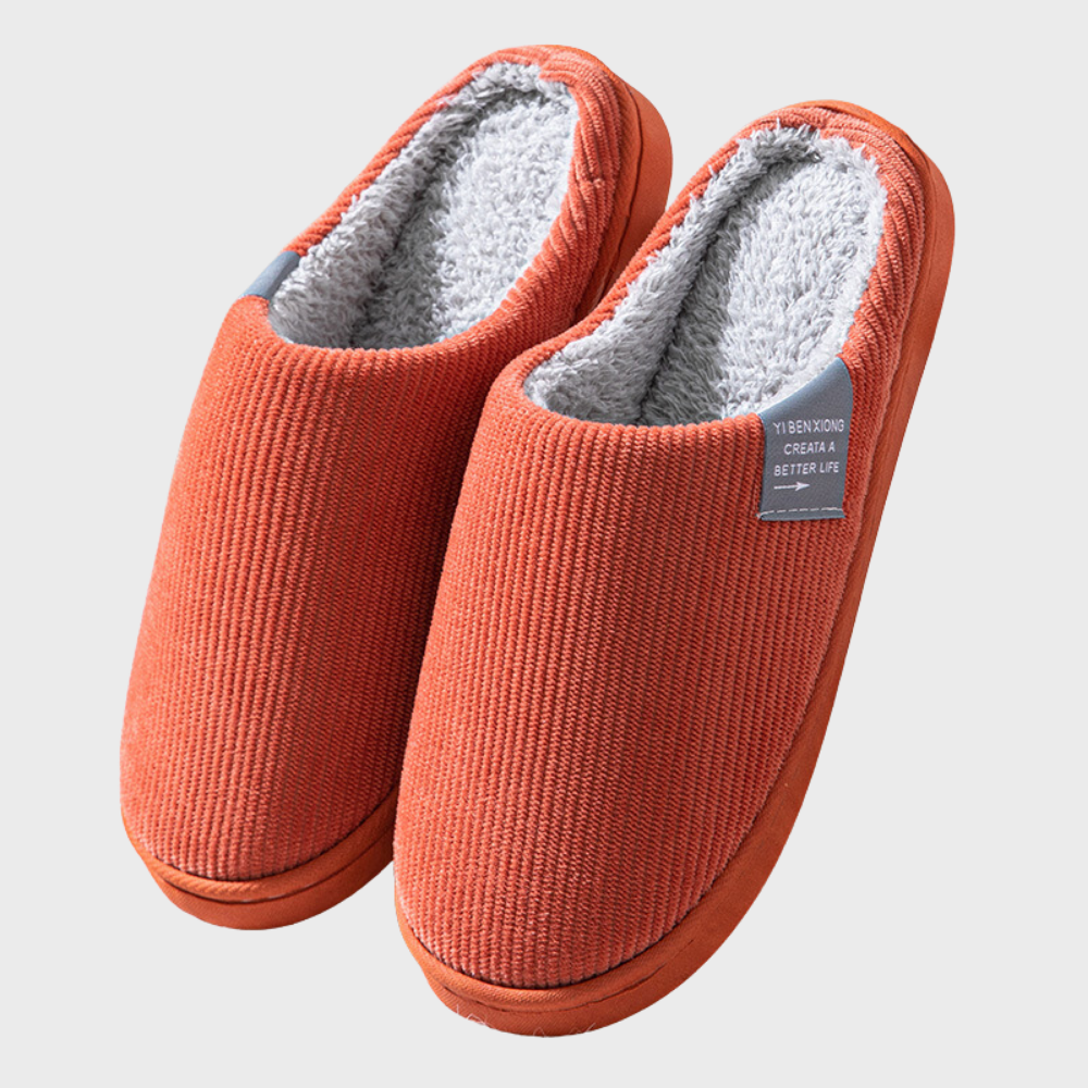 Mules femme en velours côtelé