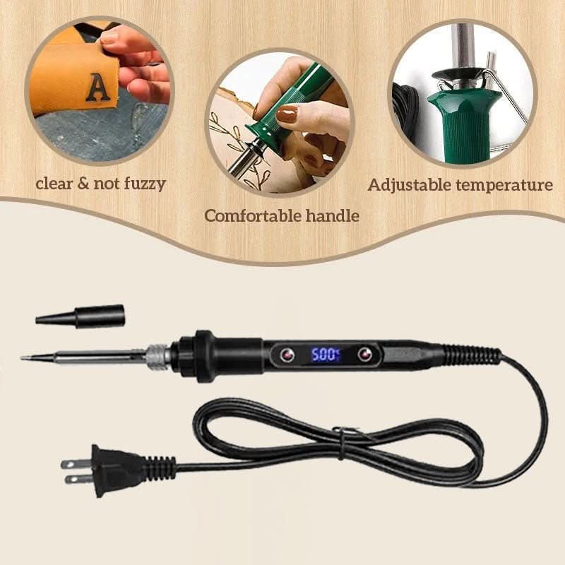 Outil de pyrogravure et de gravure | température réglable | kit DIY de loisirs créatifs | bois, cuir et métal