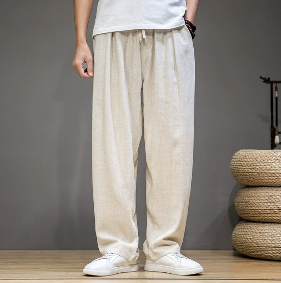 Pantalon décontracté coupe large pour homme